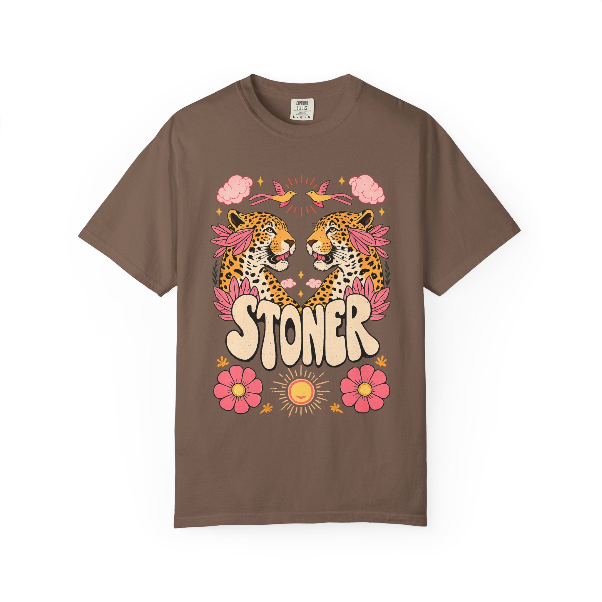 Comfort Colors 1717 Retro Stoner Leopard Graphic Tee