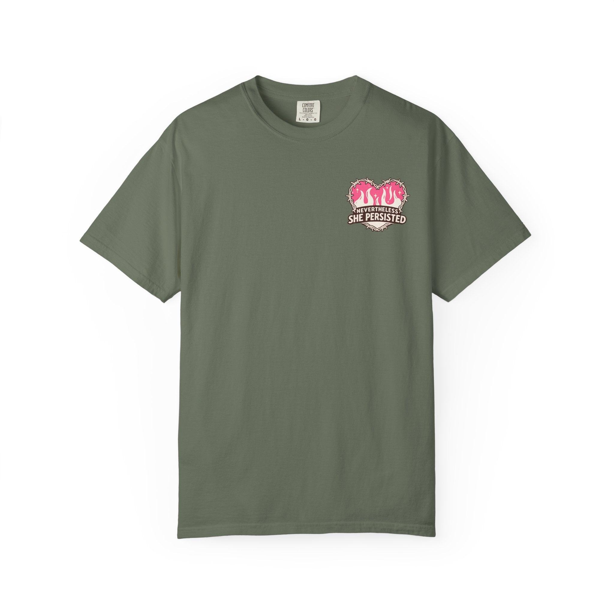 Nevertheless She Persisted Vintage Graphic Tee — Feminist Comfort Colors Tee