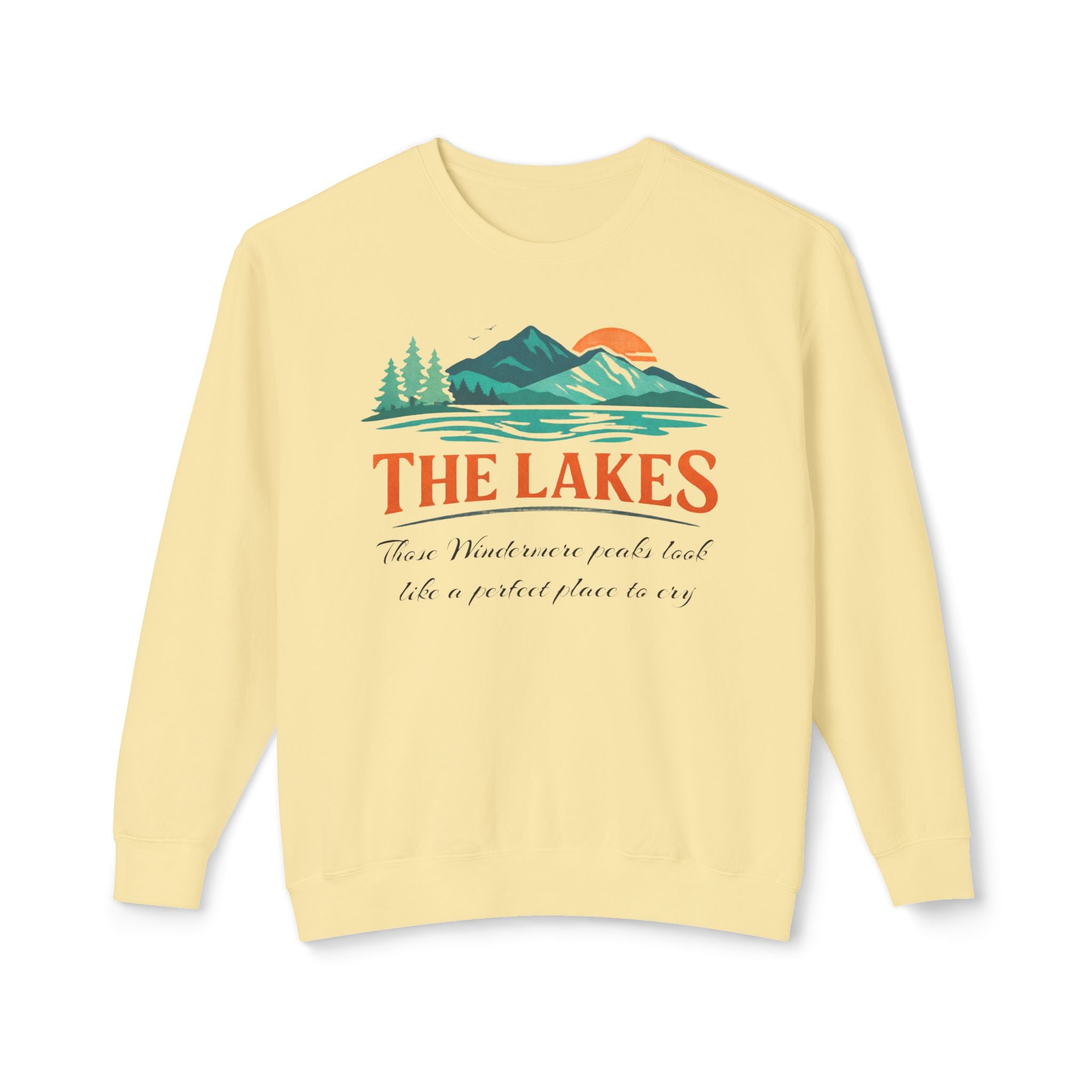 The Lakes Crewneck Sweatshirt — Vintage Lake Graphic Pullover