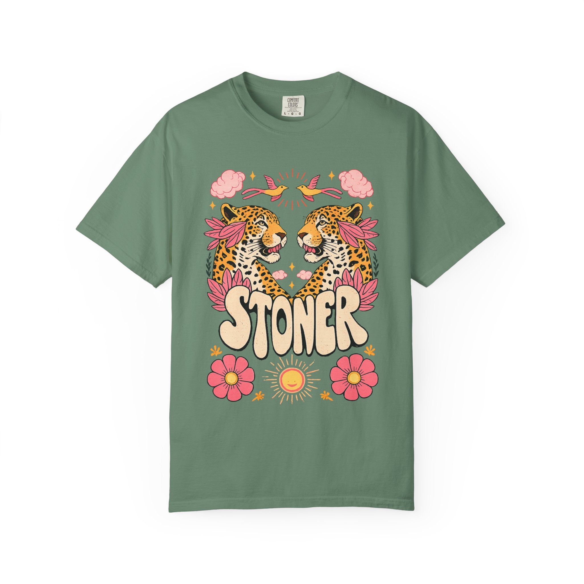 Comfort Colors 1717 Retro Stoner Leopard Graphic Tee