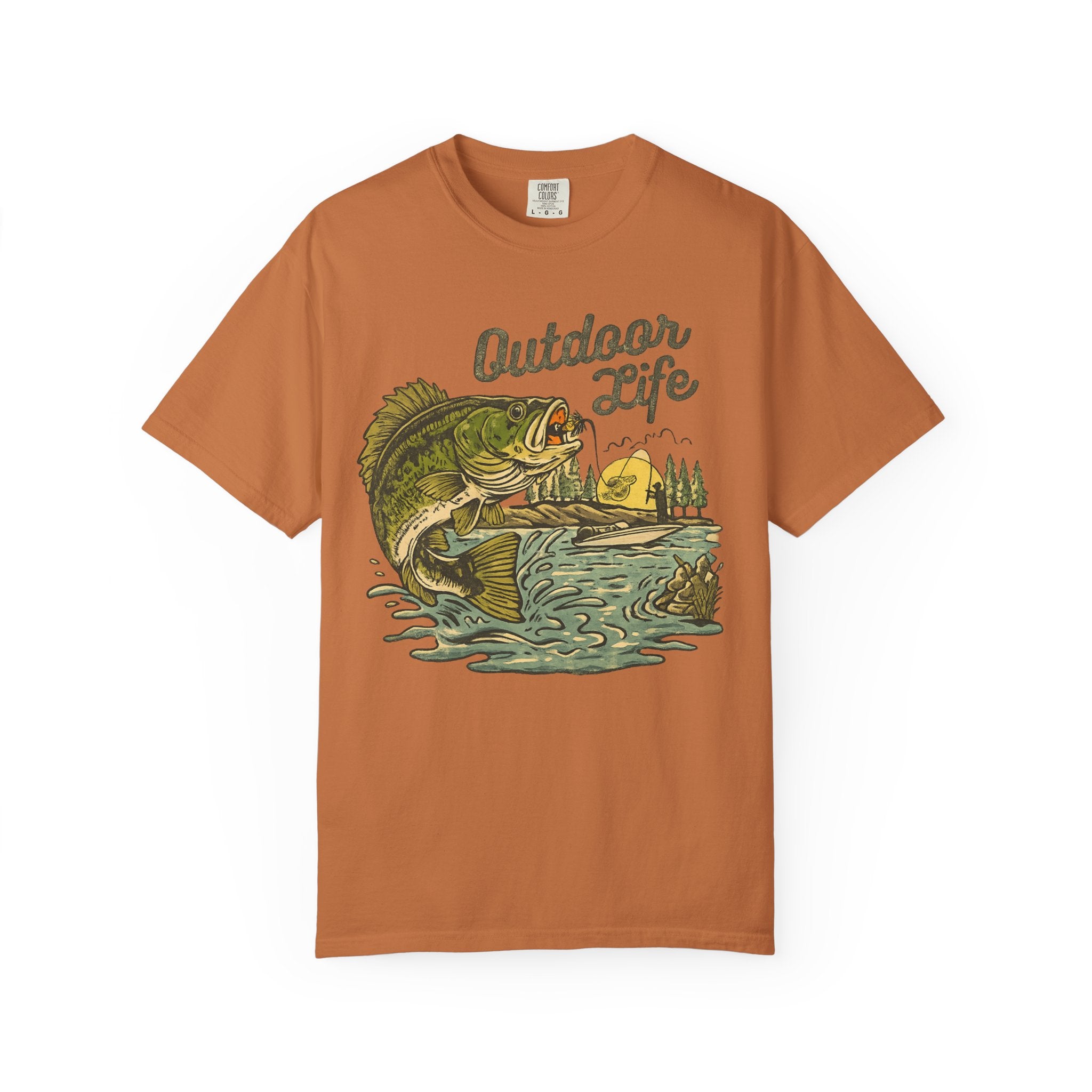 Garment-Dyed Vintage Graphic Tee — Heavyweight Unisex Cotton Shirt