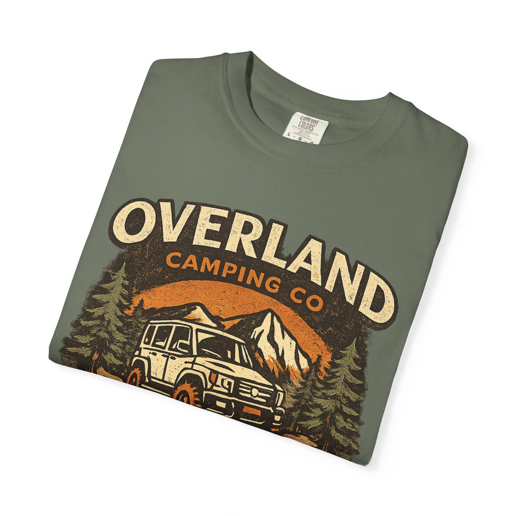 Overland Camping Vintage Graphic Tee – Oversized Outdoor T-Shirt (Ivory)