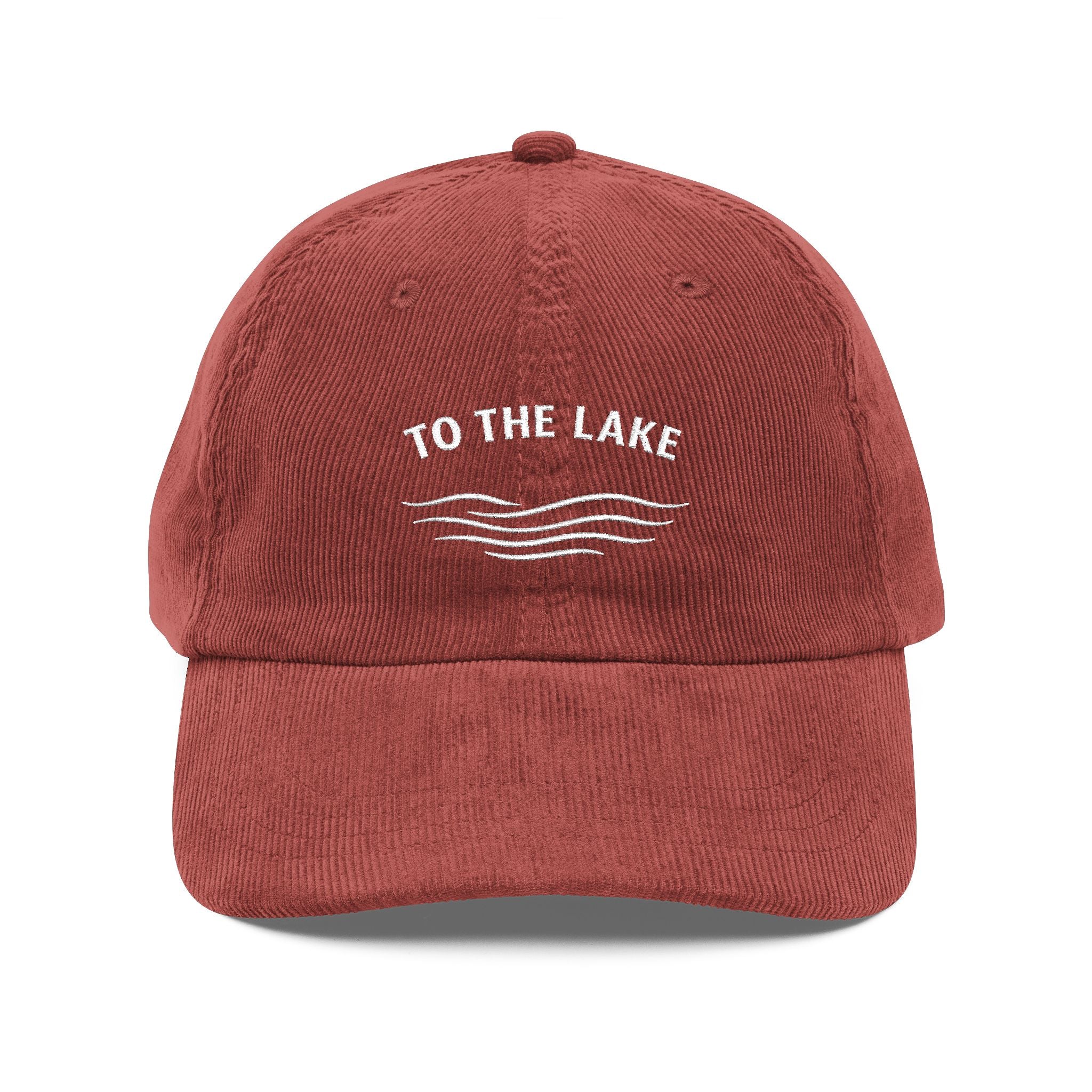 To The Lake Embroidered Corduroy Cap — Vintage Outdoors Dad Hat