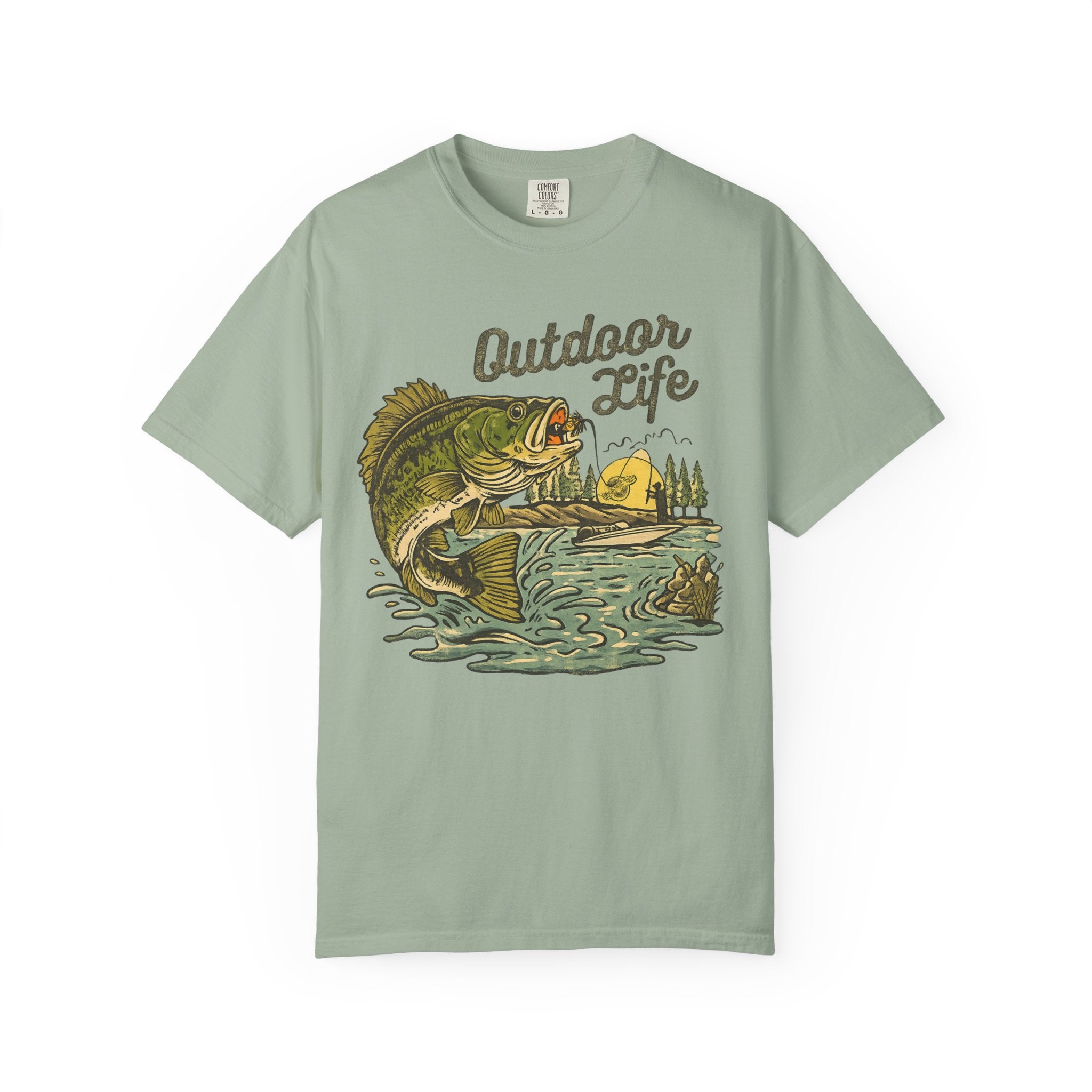 Garment-Dyed Vintage Graphic Tee — Heavyweight Unisex Cotton Shirt