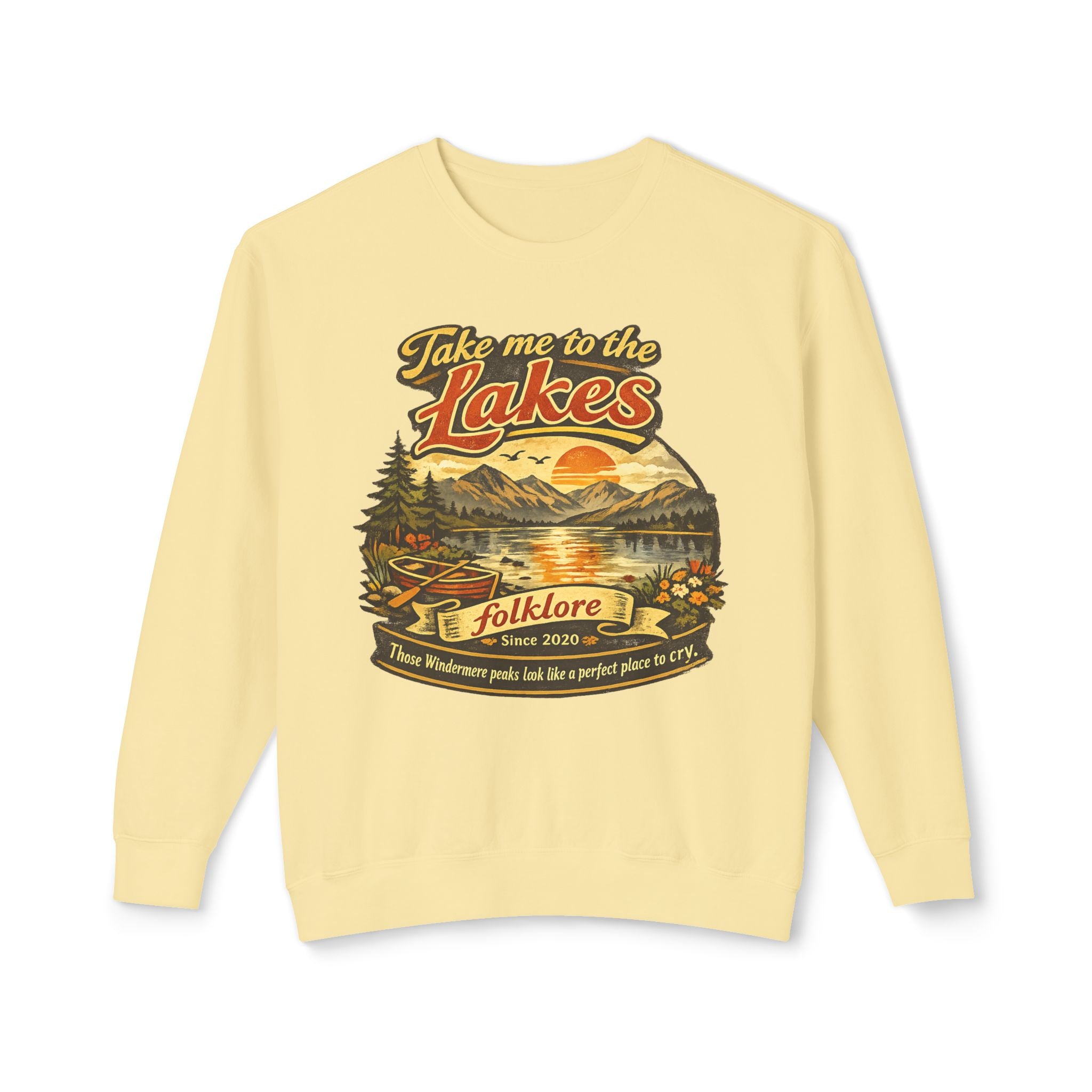 The Lakes Sweatshirt | Swift Crewneck | Vintage Retro Folklore | Era Music Lyrics | Gift for Fan | Oversized Unisex Comfort Colors