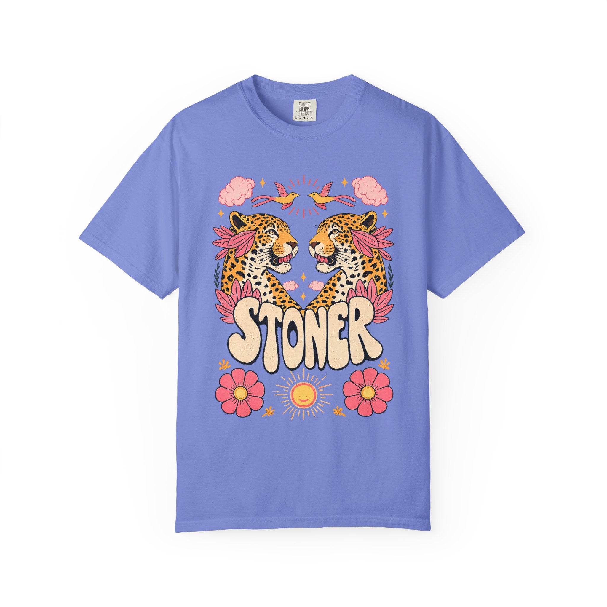 Comfort Colors 1717 Retro Stoner Leopard Graphic Tee