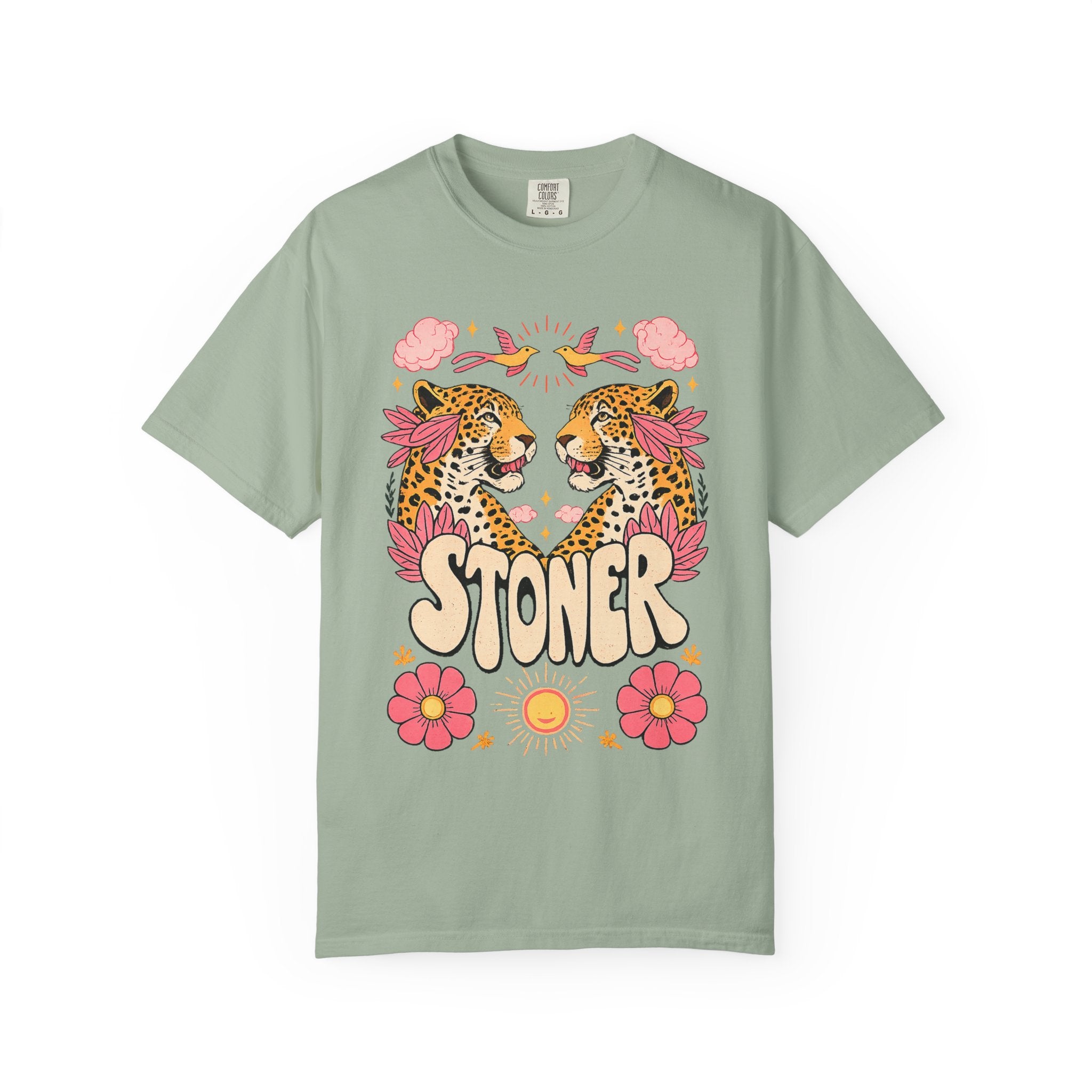 Comfort Colors 1717 Retro Stoner Leopard Graphic Tee