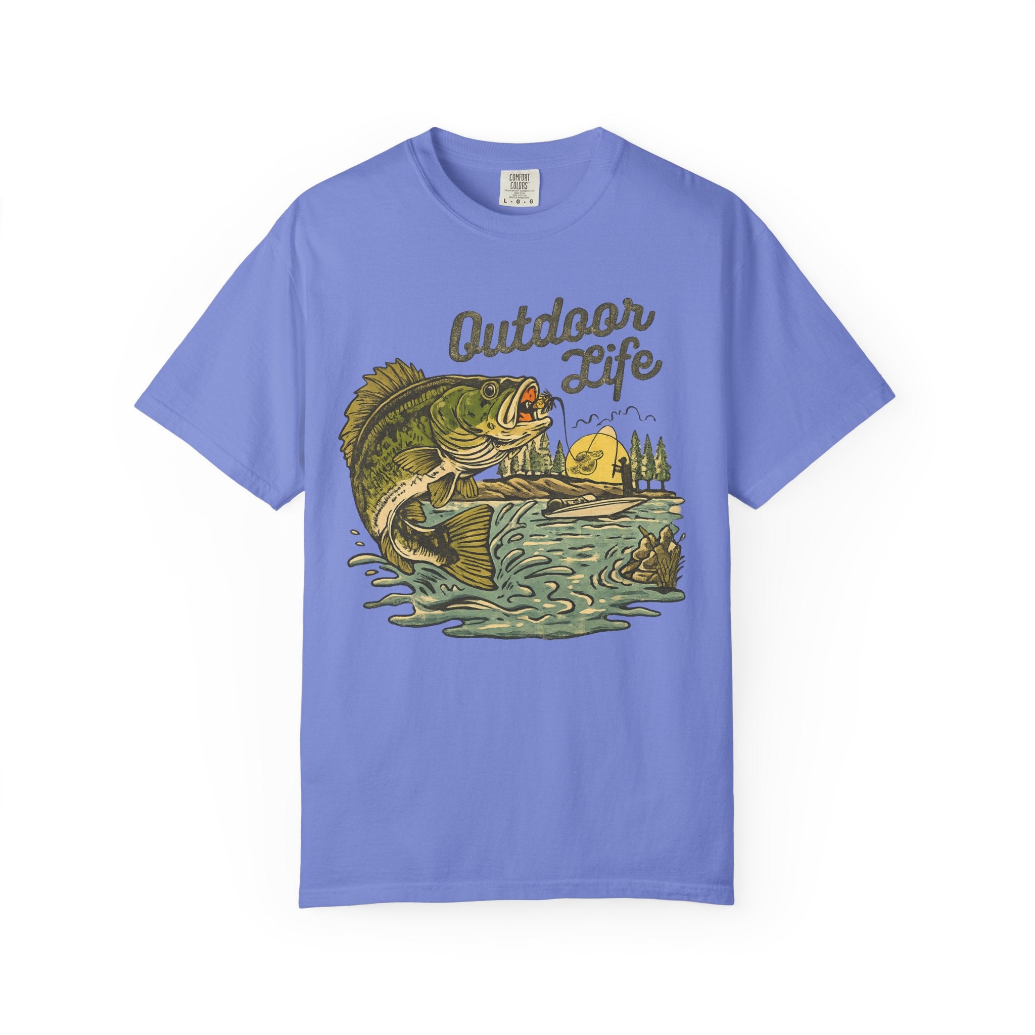 Garment-Dyed Vintage Graphic Tee — Heavyweight Unisex Cotton Shirt
