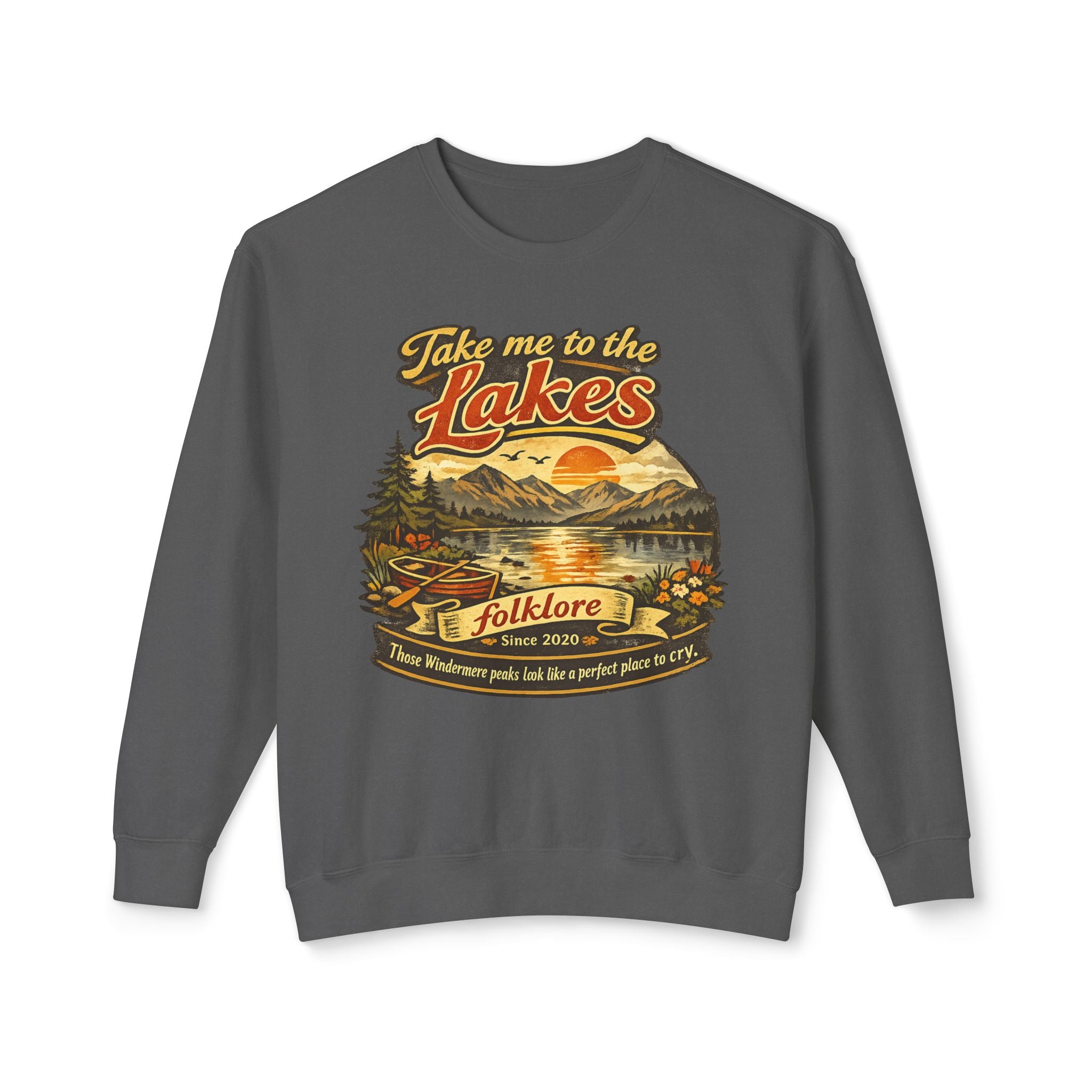 The Lakes Sweatshirt | Swift Crewneck | Vintage Retro Folklore | Era Music Lyrics | Gift for Fan | Oversized Unisex Comfort Colors