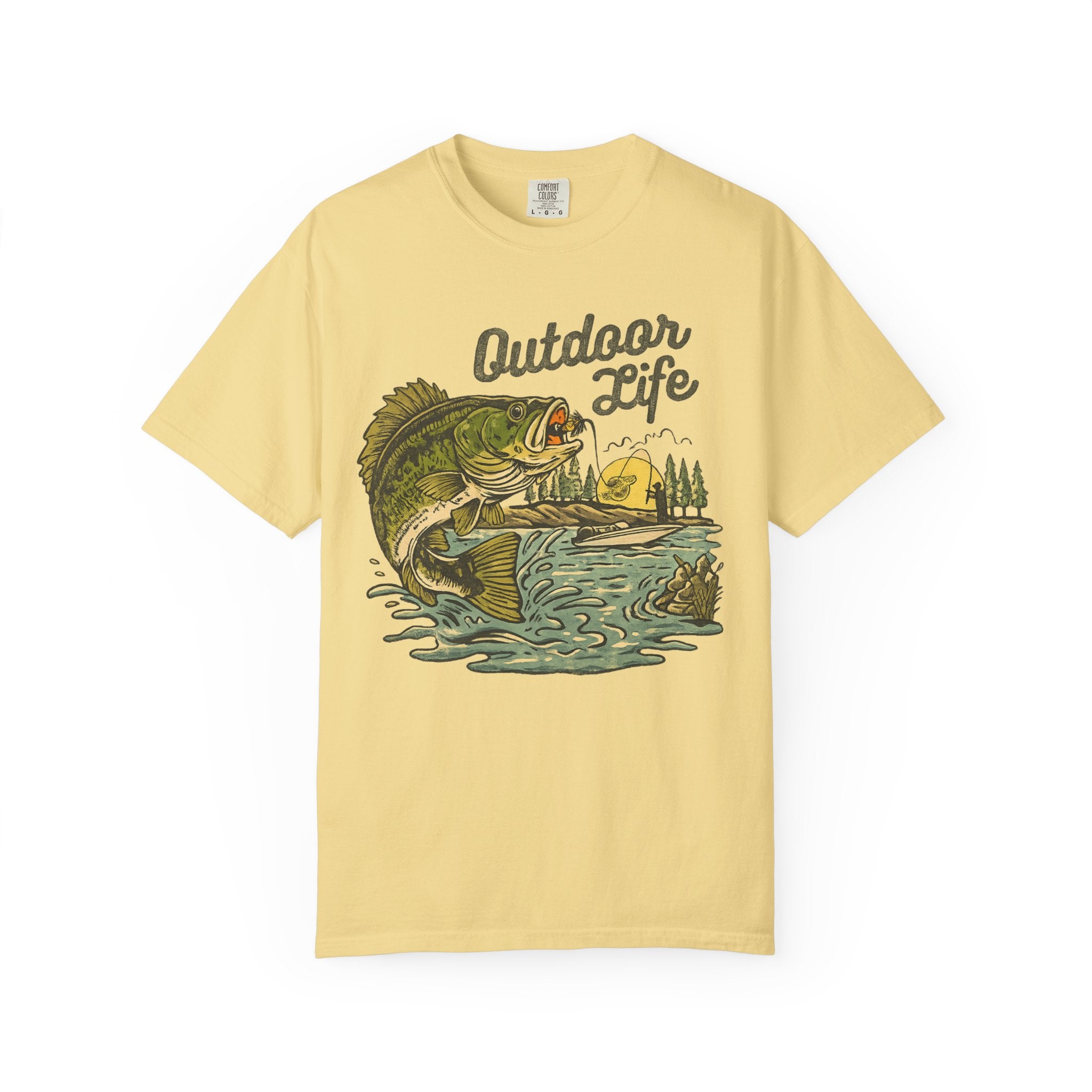 Garment-Dyed Vintage Graphic Tee — Heavyweight Unisex Cotton Shirt