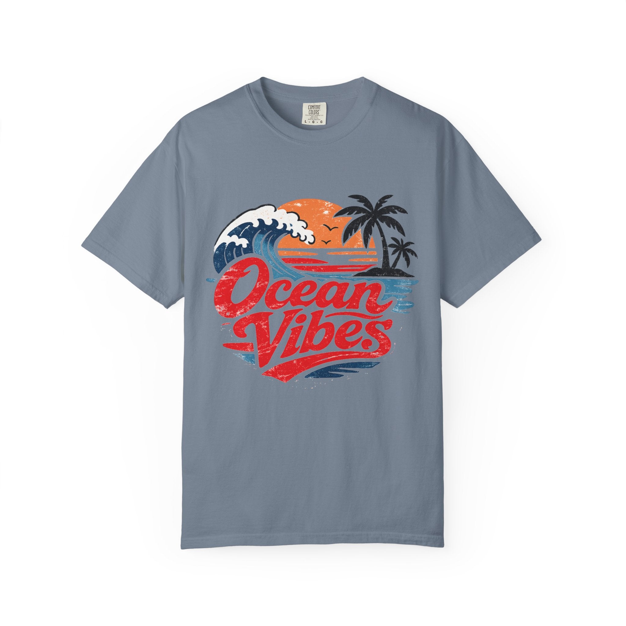 Ocean Vibes Beach Graphic Tee – Coastal Summer T-Shirt