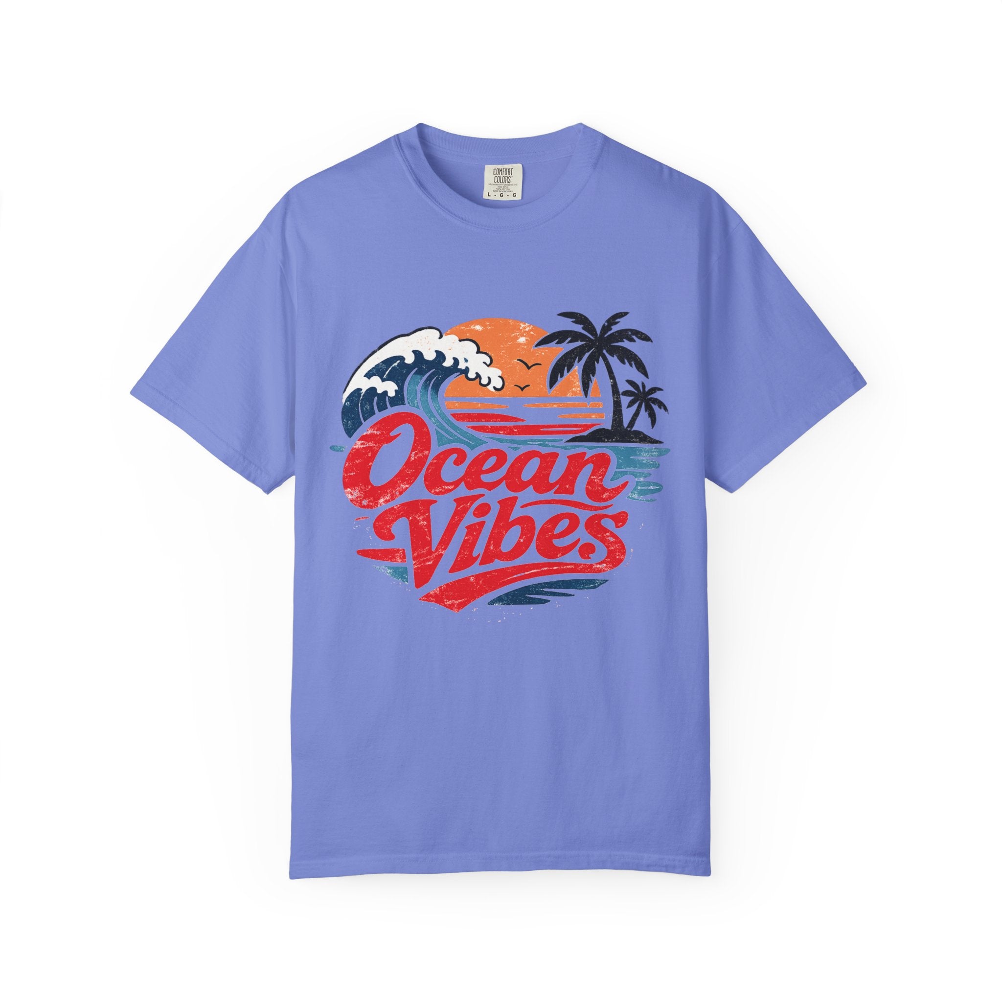 Ocean Vibes Beach Graphic Tee – Coastal Summer T-Shirt