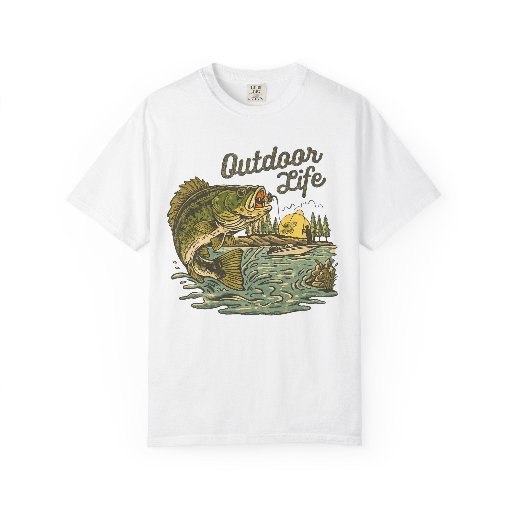 Garment-Dyed Vintage Graphic Tee — Heavyweight Unisex Cotton Shirt