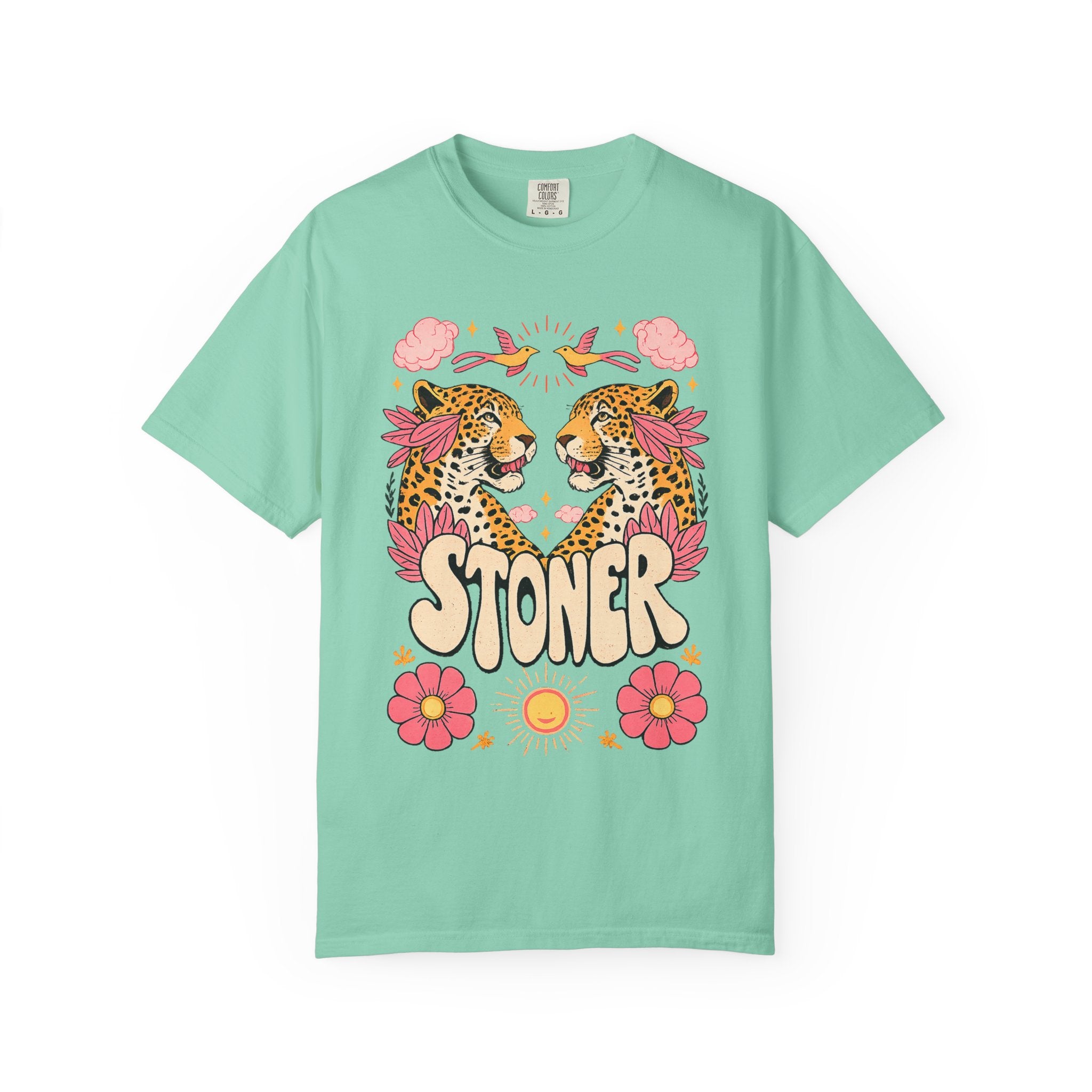 Comfort Colors 1717 Retro Stoner Leopard Graphic Tee