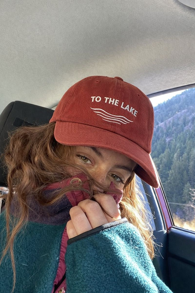 To The Lake Embroidered Corduroy Cap — Vintage Outdoors Dad Hat