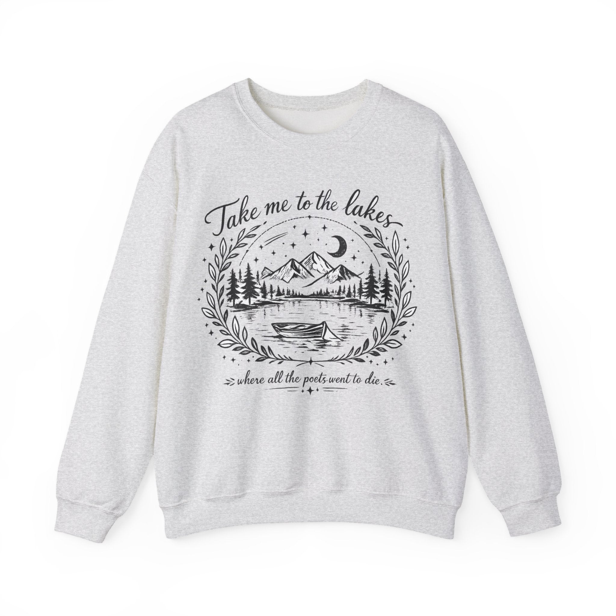 The Lakes Crewneck – Vintage Lake Graphic Gildan Sweatshirt