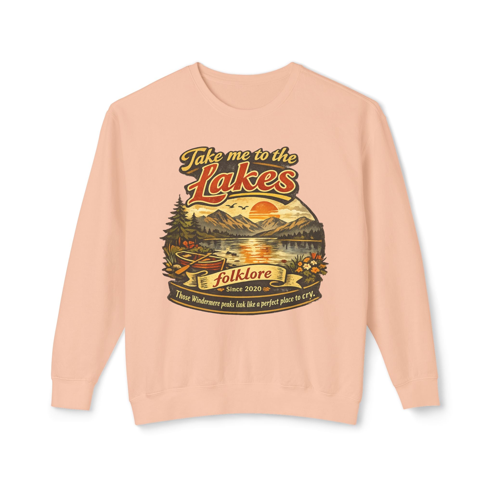The Lakes Sweatshirt | Swift Crewneck | Vintage Retro Folklore | Era Music Lyrics | Gift for Fan | Oversized Unisex Comfort Colors