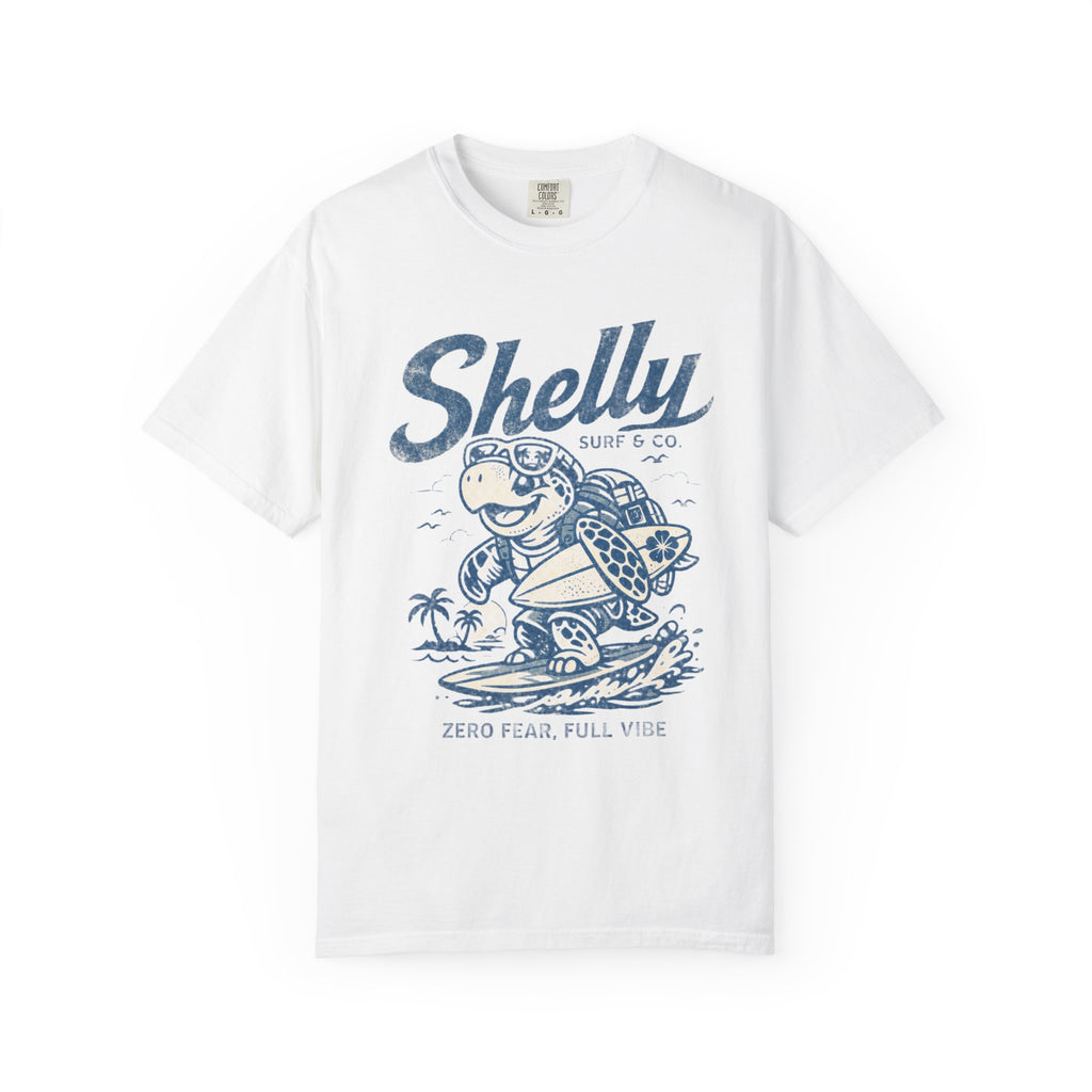 Shelly Surf & Co. Sea Turtle Tee | Vintage Coastal Graphic T-Shirt