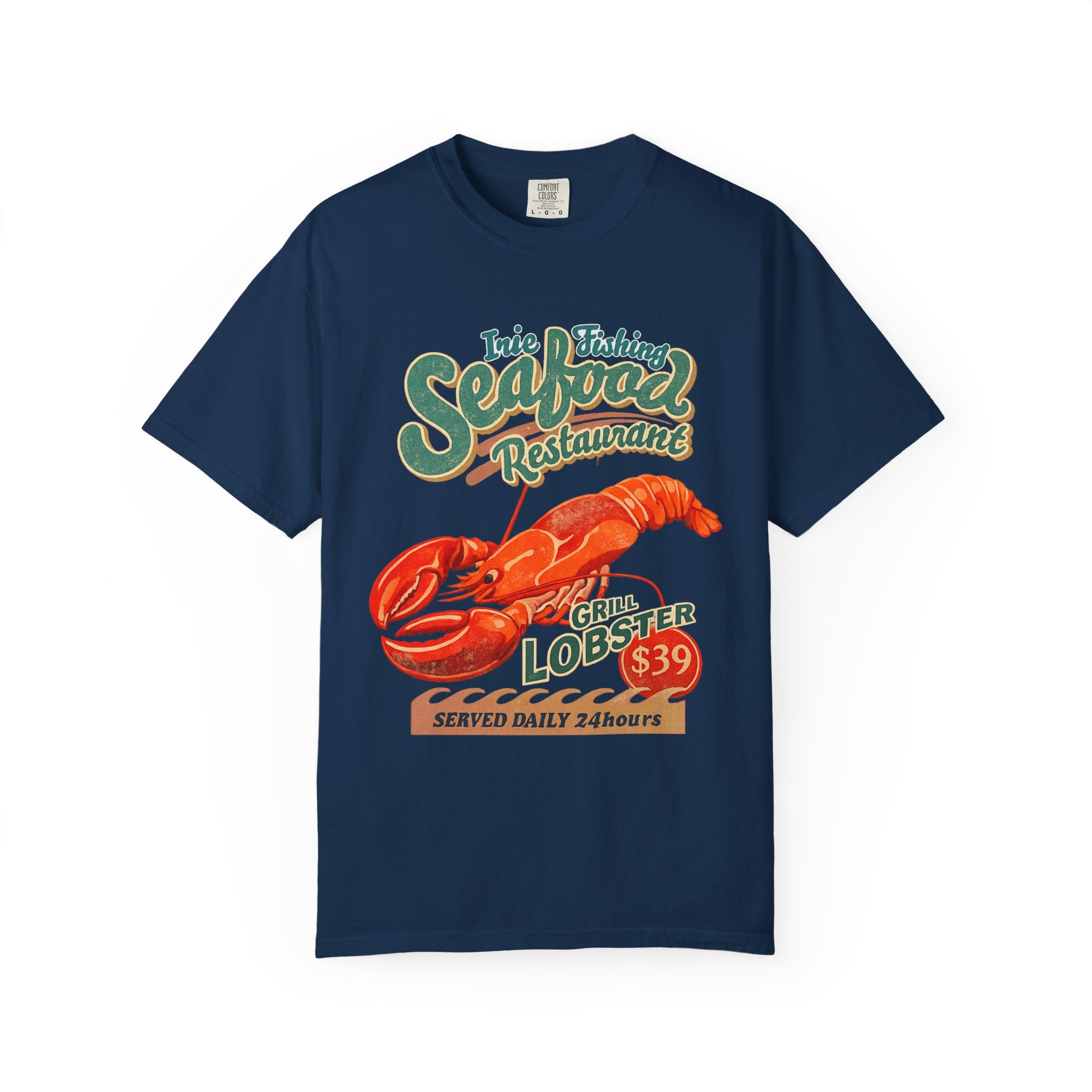 Seafood Restaurant Lobster T-Shirt — Vintage Grill Lobster 39 Tee