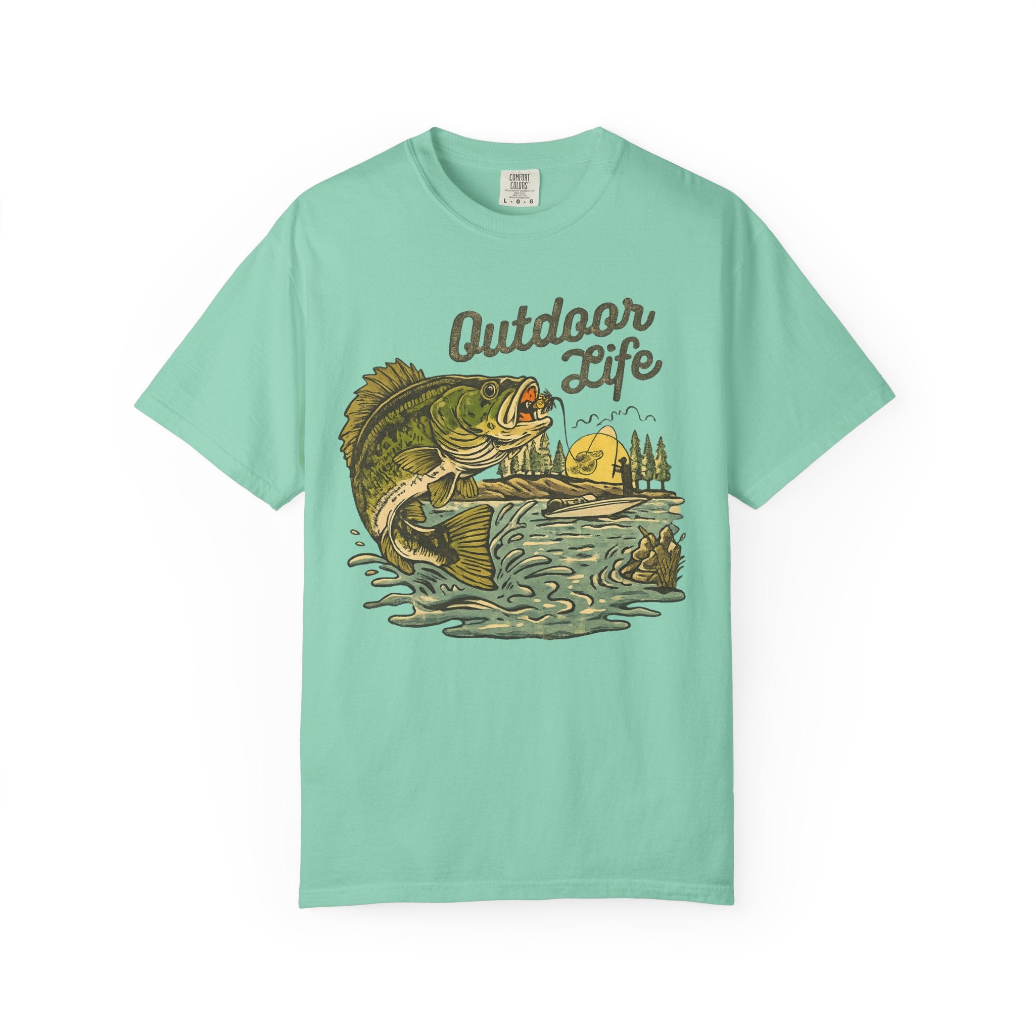 Garment-Dyed Vintage Graphic Tee — Heavyweight Unisex Cotton Shirt