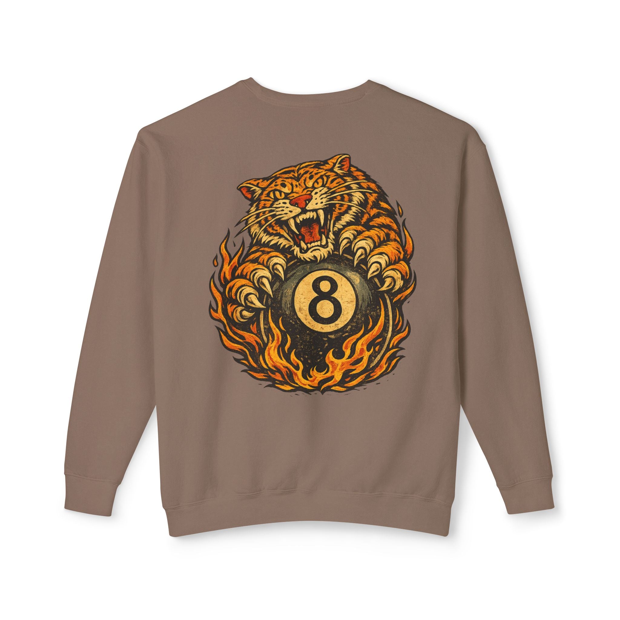 Lucky Leopard Sweatshirt Traditional Tattoo 8 Ball Shirt Grunge Streetwear Lucky Me Yallternative Aesthetic Hoodie Vintage Western Crewneck