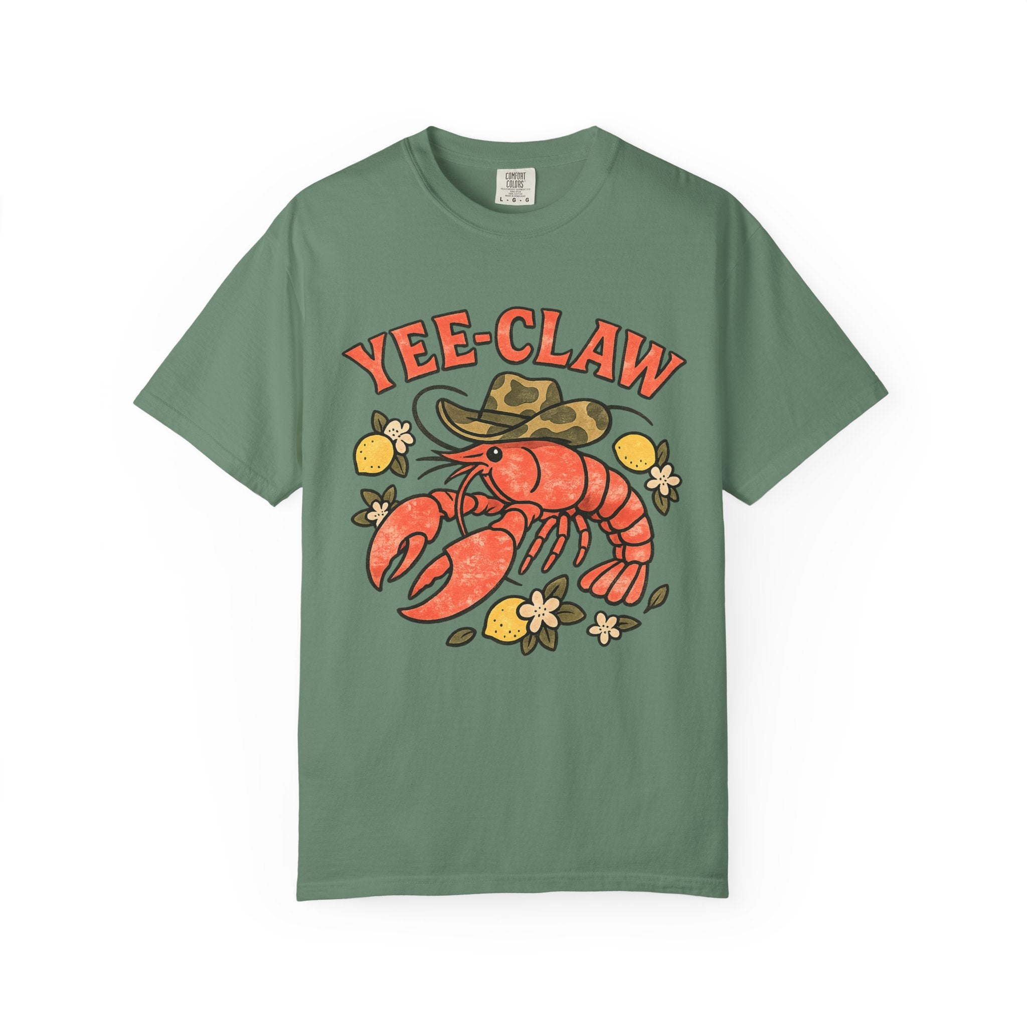 Yee-Claw Crawfish Boil Outfit Tee | Funny Lobster Cowboy Graphic Shirt for Women