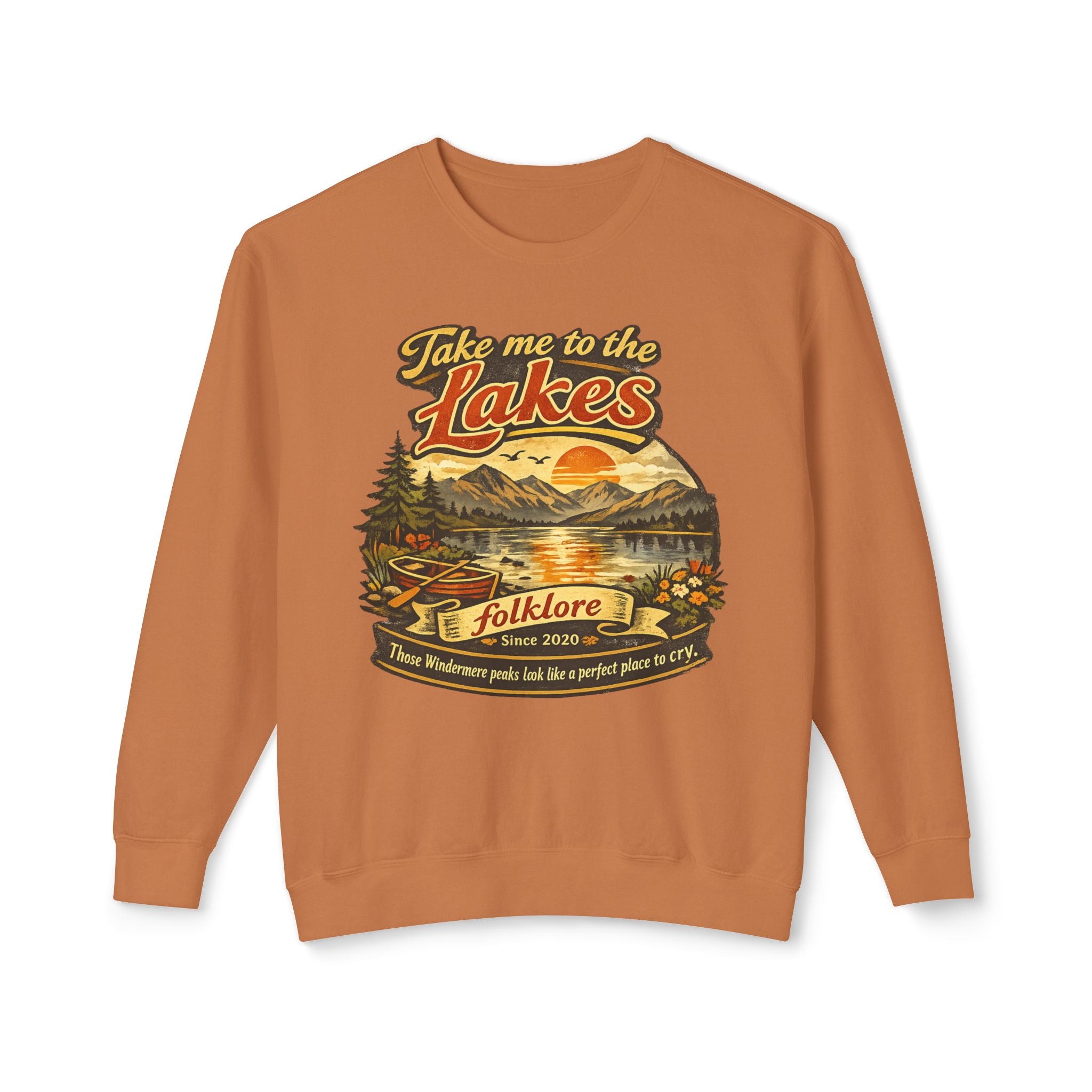 The Lakes Sweatshirt | Swift Crewneck | Vintage Retro Folklore | Era Music Lyrics | Gift for Fan | Oversized Unisex Comfort Colors
