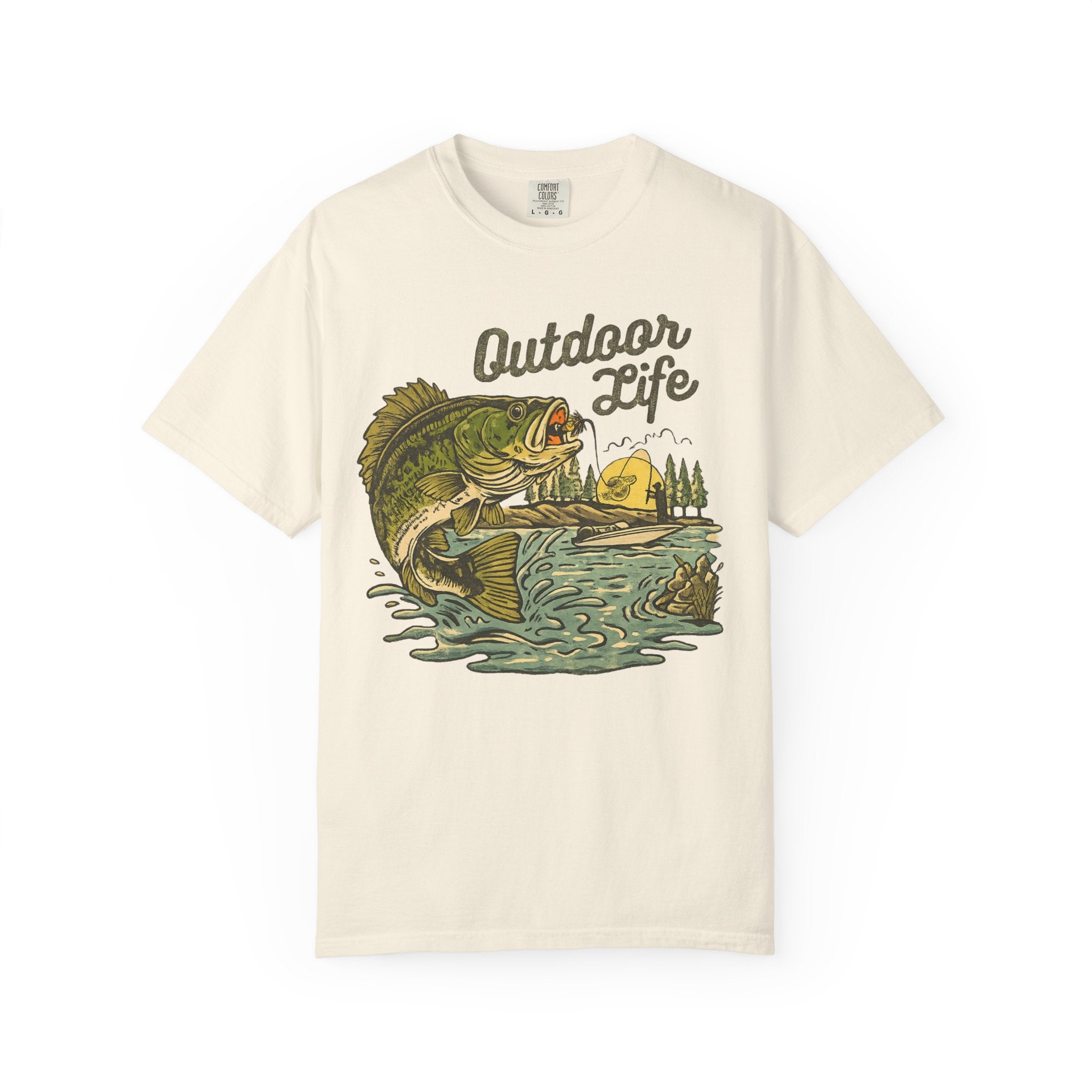 Garment-Dyed Vintage Graphic Tee — Heavyweight Unisex Cotton Shirt