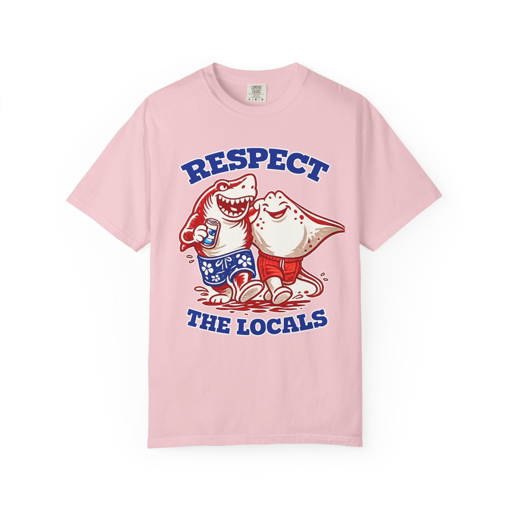 Respect The Locals T-Shirt — Cute Shark & Ray Beach Tee