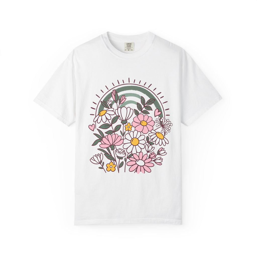 Floral Rainbow Graphic Tee – Comfort Colors 1717