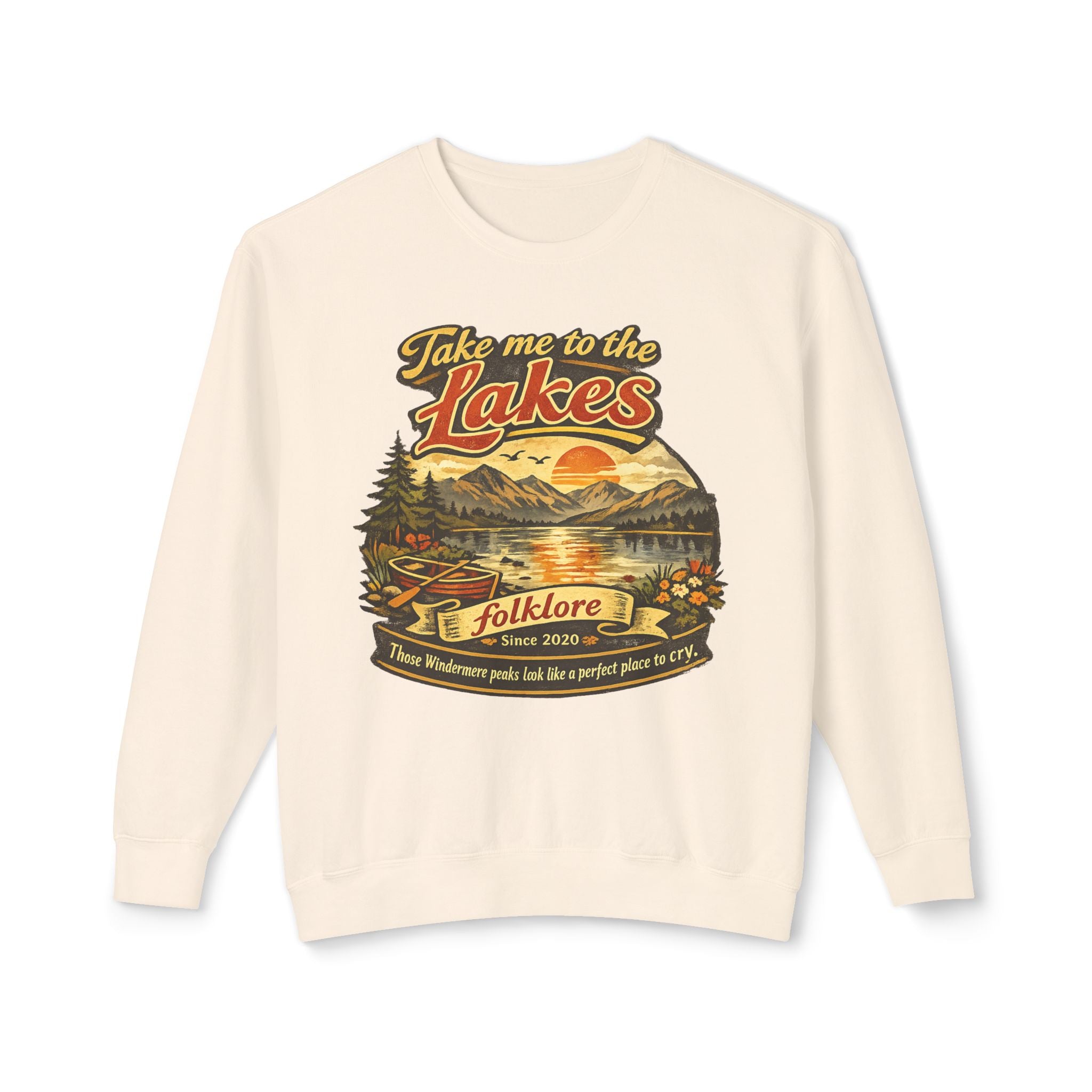 The Lakes Sweatshirt | Swift Crewneck | Vintage Retro Folklore | Era Music Lyrics | Gift for Fan | Oversized Unisex Comfort Colors