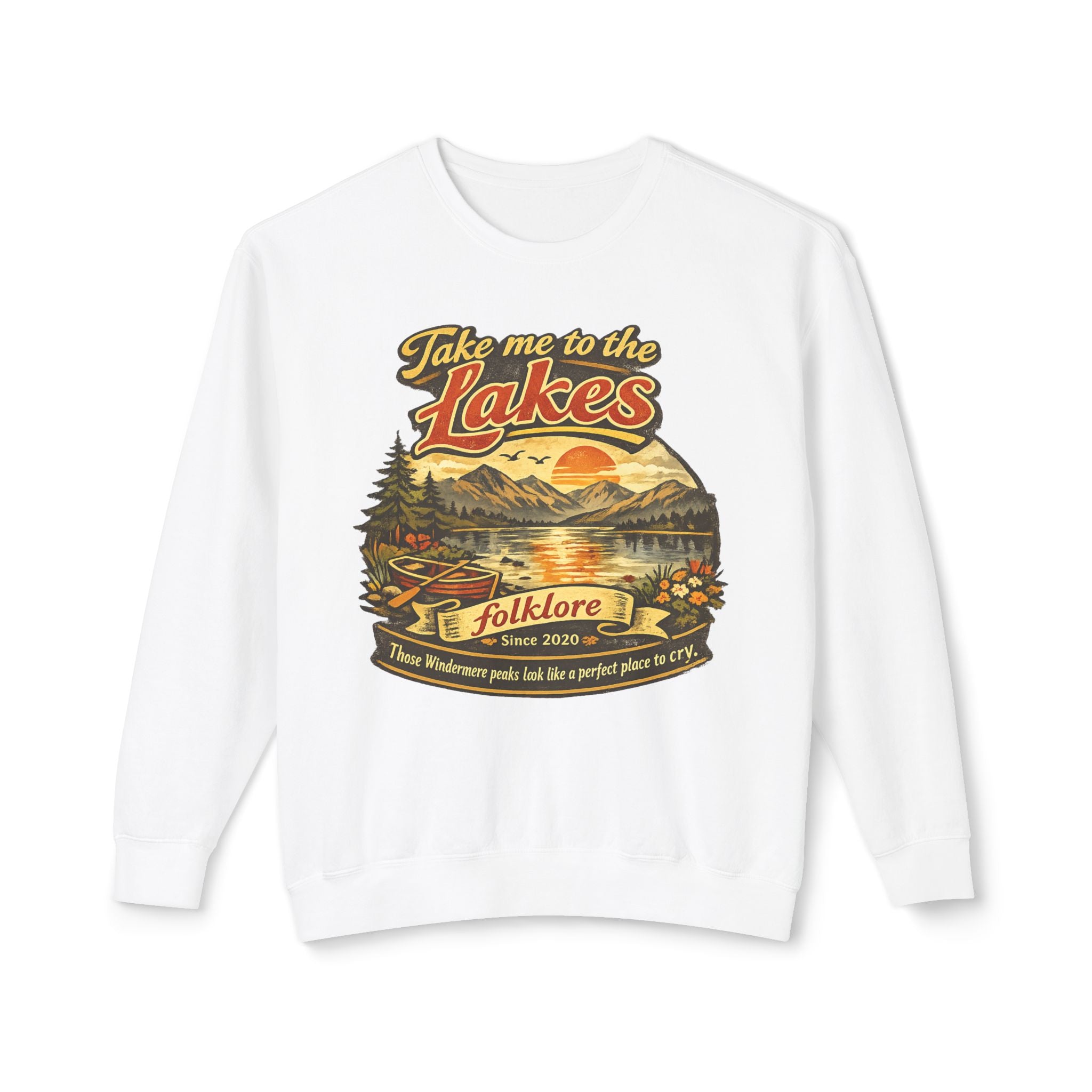 The Lakes Sweatshirt | Swift Crewneck | Vintage Retro Folklore | Era Music Lyrics | Gift for Fan | Oversized Unisex Comfort Colors