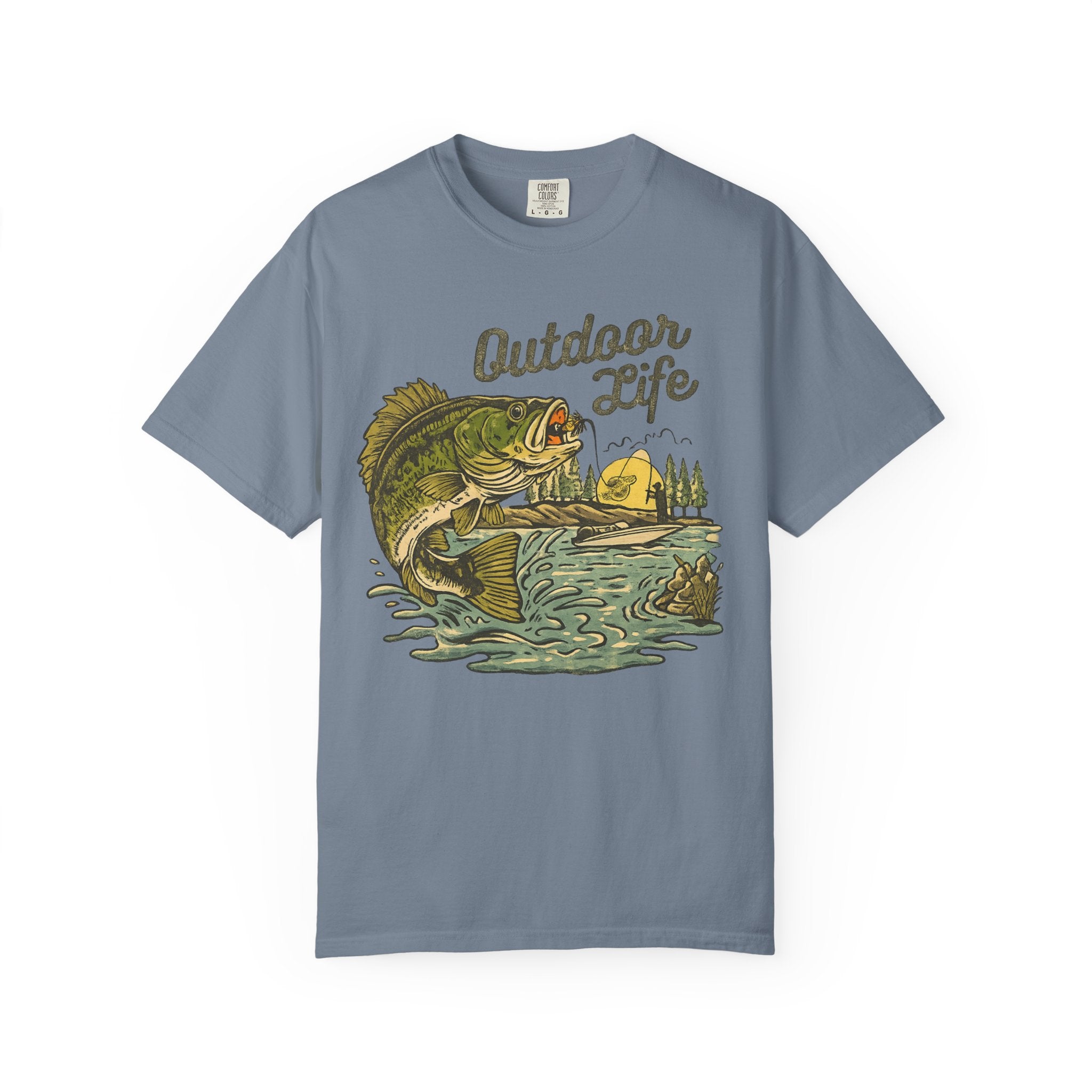 Garment-Dyed Vintage Graphic Tee — Heavyweight Unisex Cotton Shirt