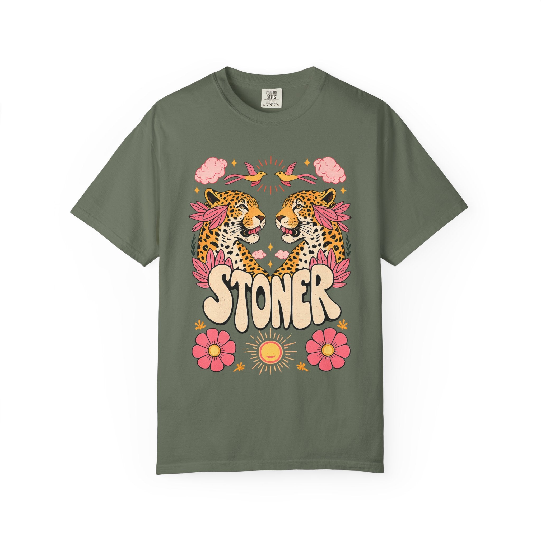 Comfort Colors 1717 Retro Stoner Leopard Graphic Tee