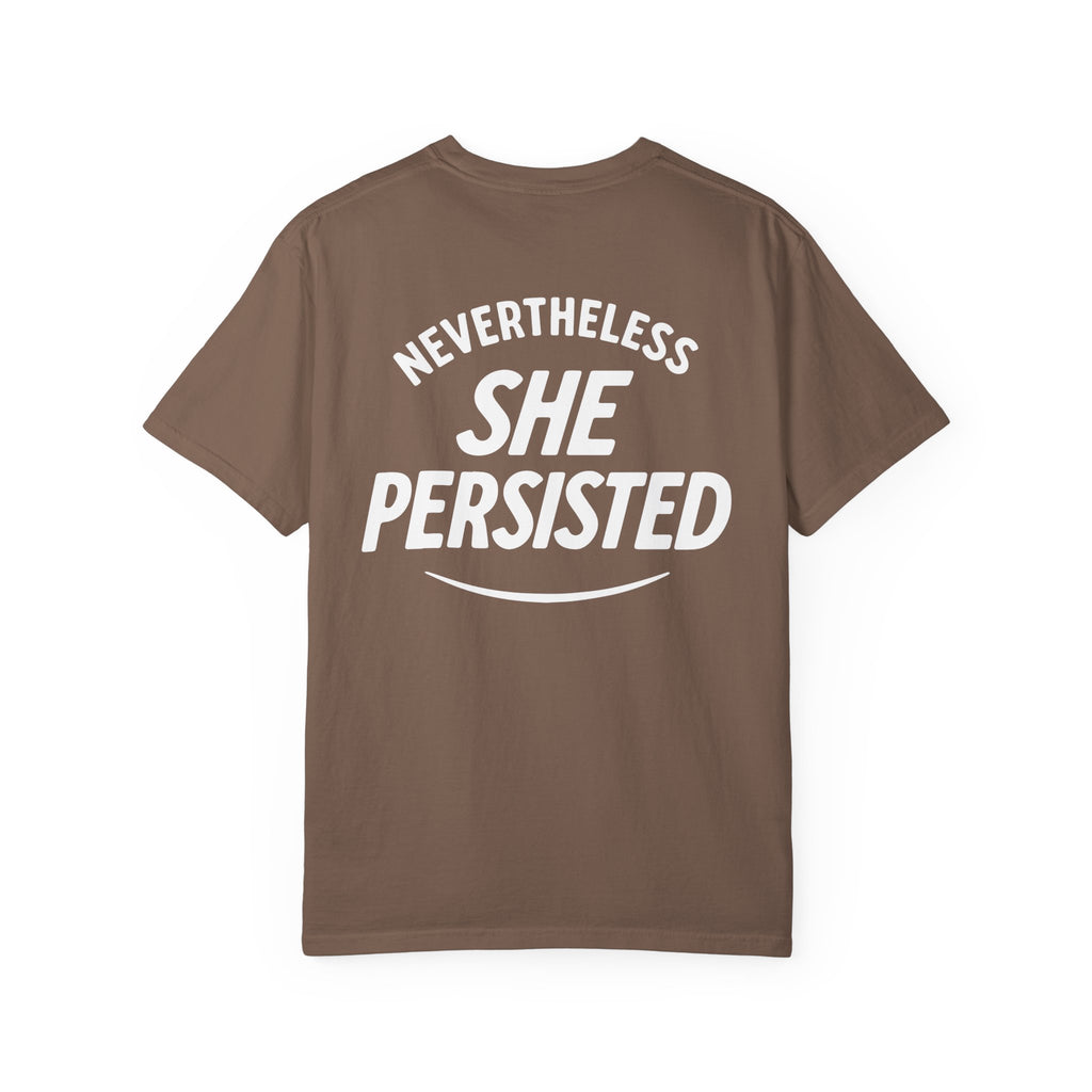 Nevertheless She Persisted Vintage Graphic Tee — Feminist Comfort Colors Tee
