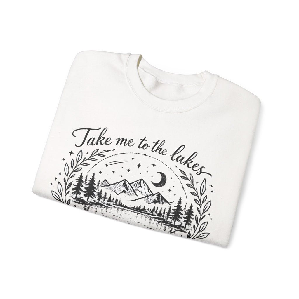 The Lakes Crewneck – Vintage Lake Graphic Gildan Sweatshirt