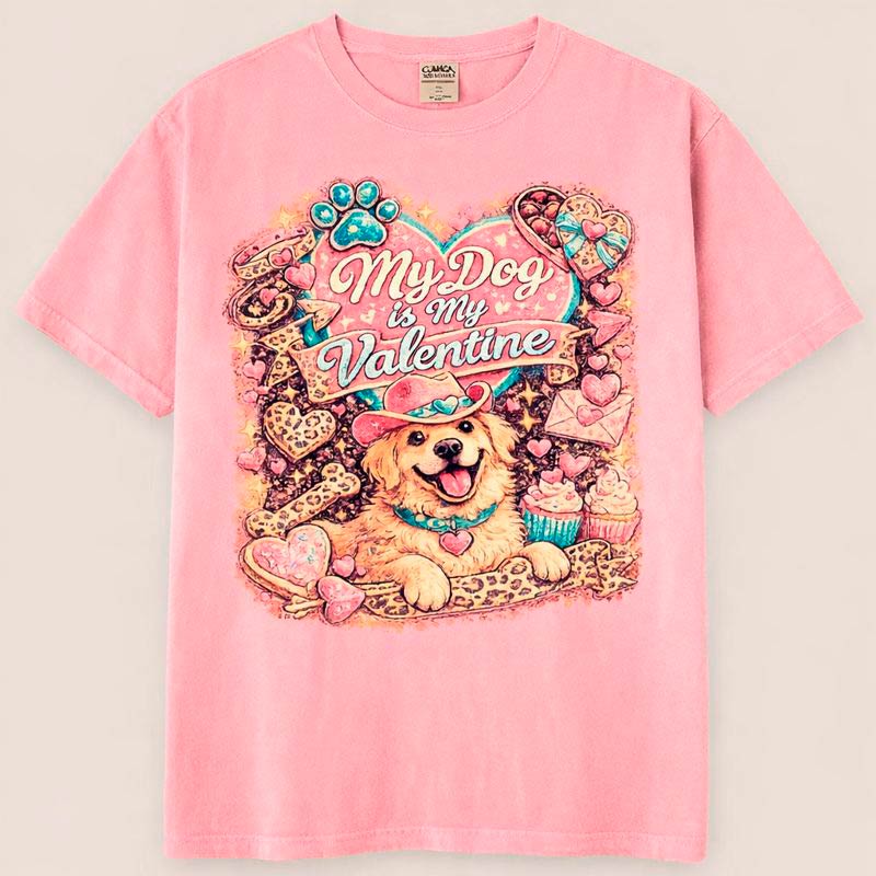 dog valentine shirt oversized vintage fit