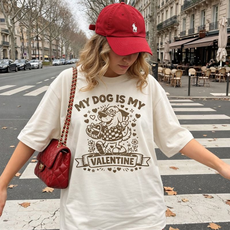 my dog is my valentine shirt comfort colors 1717 vintage graphic tee